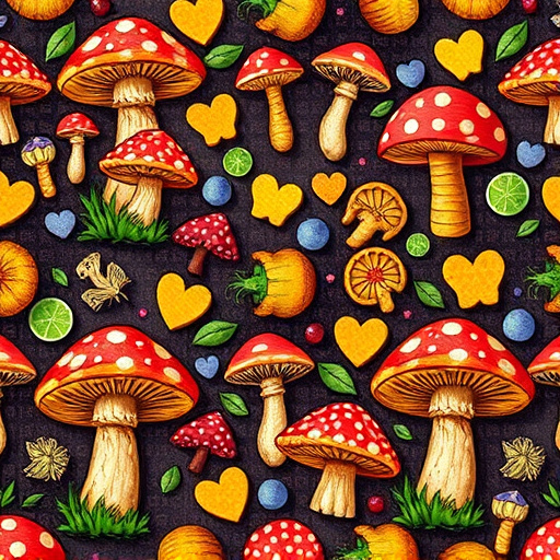 Artistic Magic Mushroom Gummies Patterns