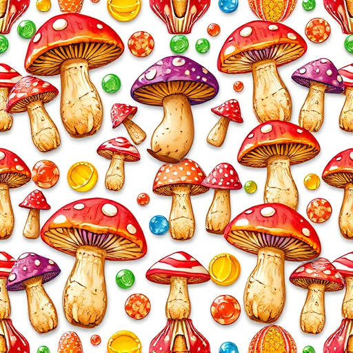 Artistic Magic Mushroom Gummies Patterns