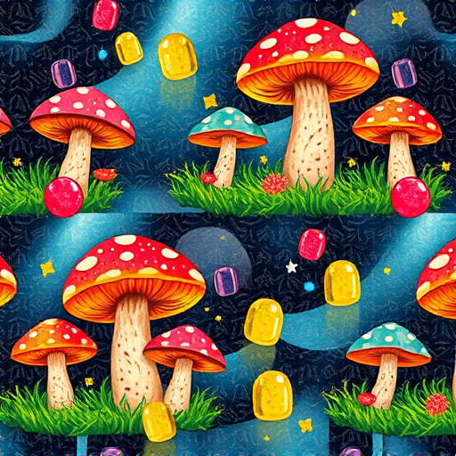 Artistic Magic Mushroom Gummies Patterns
