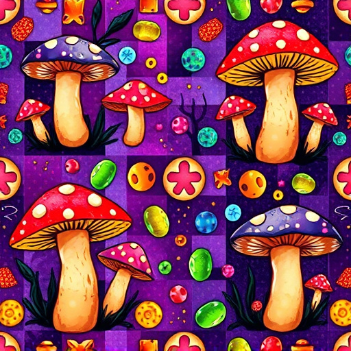 Artistic Magic Mushroom Gummies Patterns