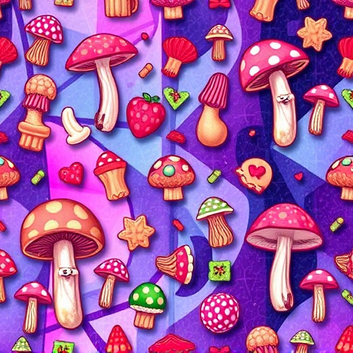 Artistic Magic Mushroom Gummies Patterns