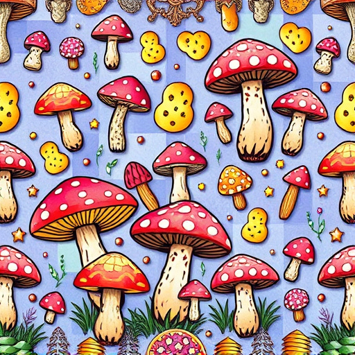 Artistic Magic Mushroom Gummies Patterns