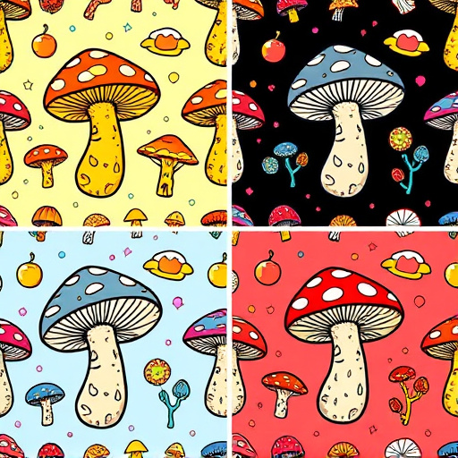 Artistic Magic Mushroom Gummies Patterns