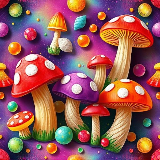 Artistic Magic Mushroom Gummies Patterns