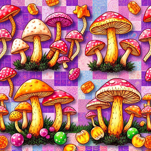 Artistic Magic Mushroom Gummies Patterns