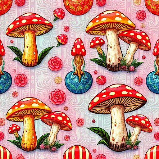 Artistic Magic Mushroom Gummies Patterns