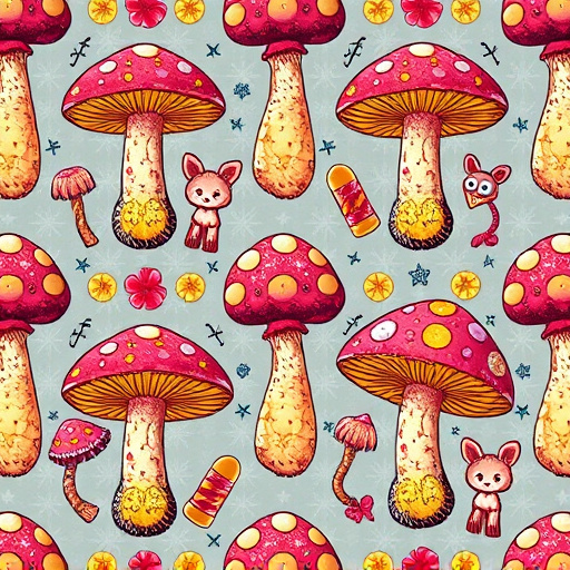 Artistic Magic Mushroom Gummies Patterns
