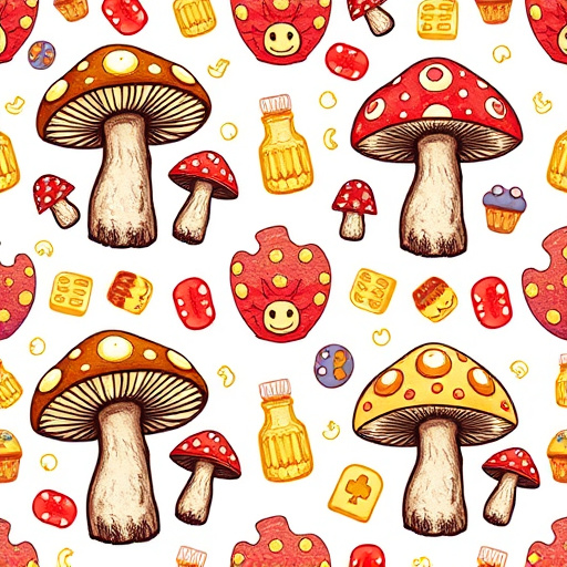 Artistic Magic Mushroom Gummies Patterns