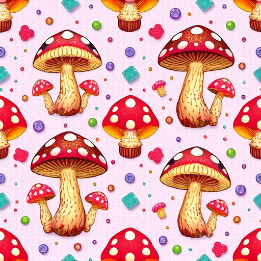 Artistic Magic Mushroom Gummies Patterns