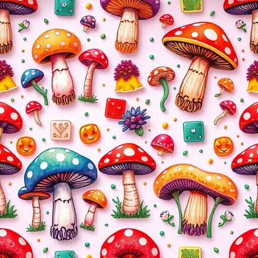 Artistic Magic Mushroom Gummies Patterns