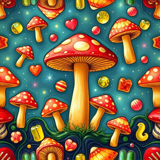 Artistic Magic Mushroom Gummies Patterns