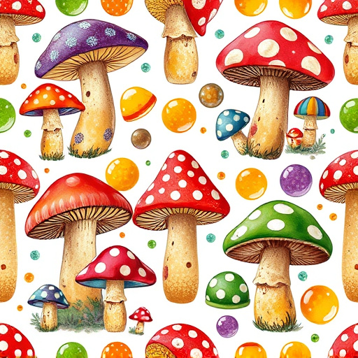 Artistic Magic Mushroom Gummies Patterns