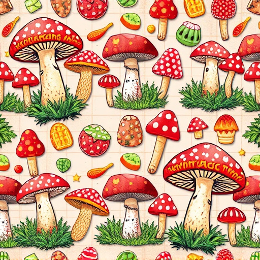 Artistic Magic Mushroom Gummies Patterns