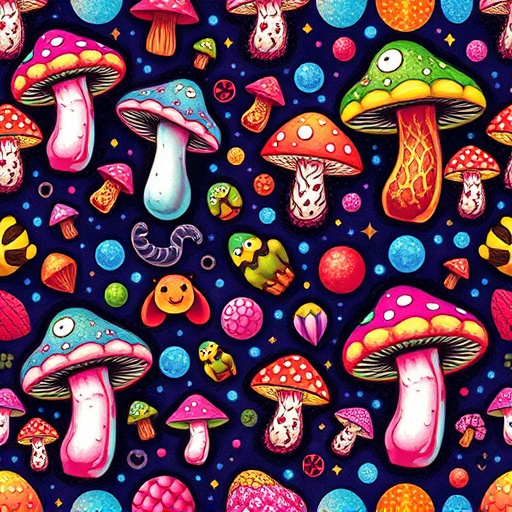 Artistic Magic Mushroom Gummies Patterns