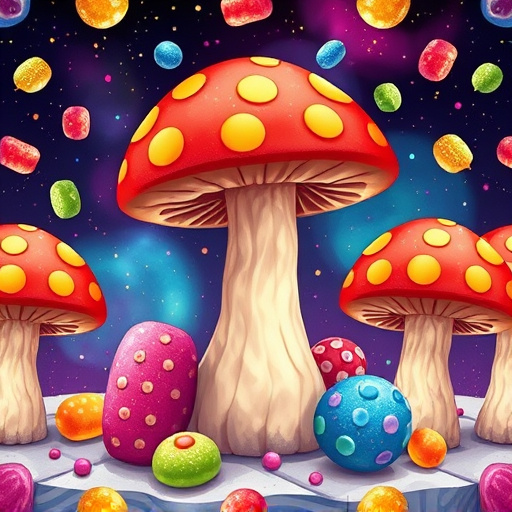 Artistic Magic Mushroom Gummies Patterns