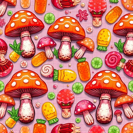 Artistic Magic Mushroom Gummies Patterns