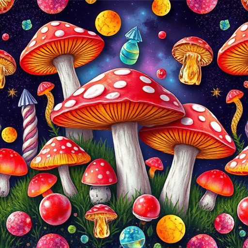Artistic Magic Mushroom Gummies Patterns