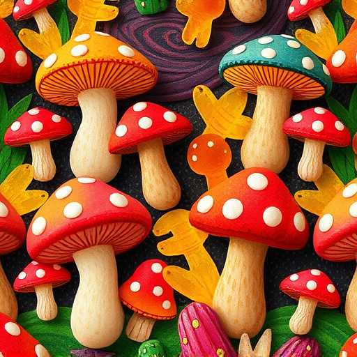 Artistic Magic Mushroom Gummies Patterns