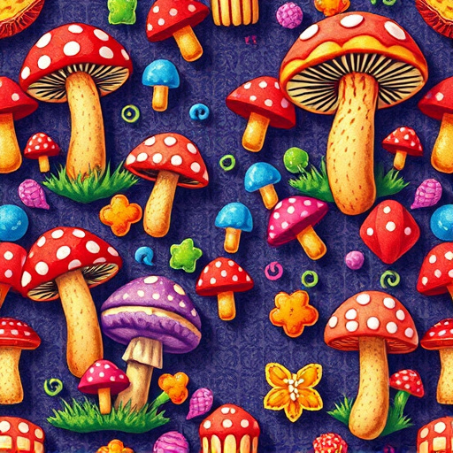 Artistic Magic Mushroom Gummies Patterns