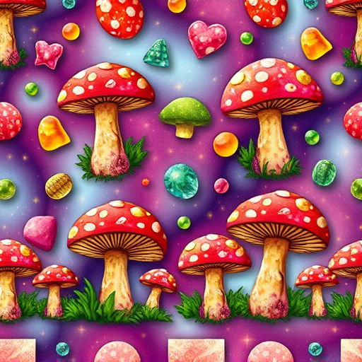 Artistic Magic Mushroom Gummies Patterns