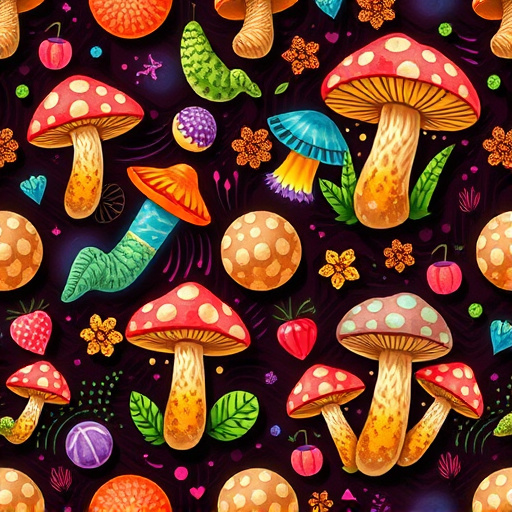 Artistic Magic Mushroom Gummies Patterns