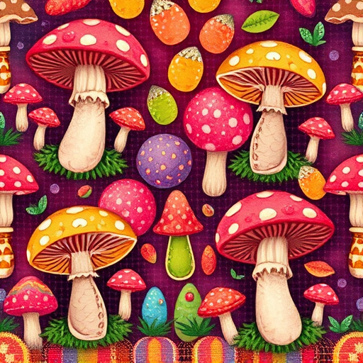 Artistic Magic Mushroom Gummies Patterns