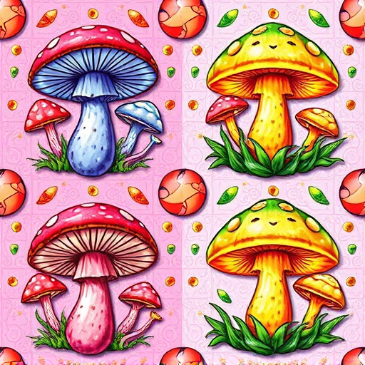 Artistic Magic Mushroom Gummies Patterns