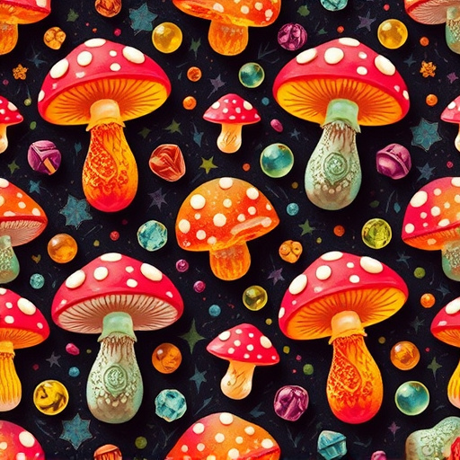 Artistic Magic Mushroom Gummies Patterns