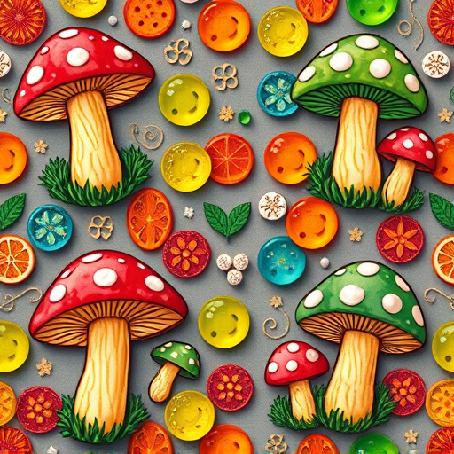 Artistic Magic Mushroom Gummies Patterns