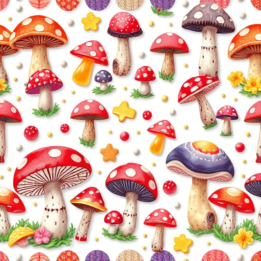 Artistic Magic Mushroom Gummies Patterns