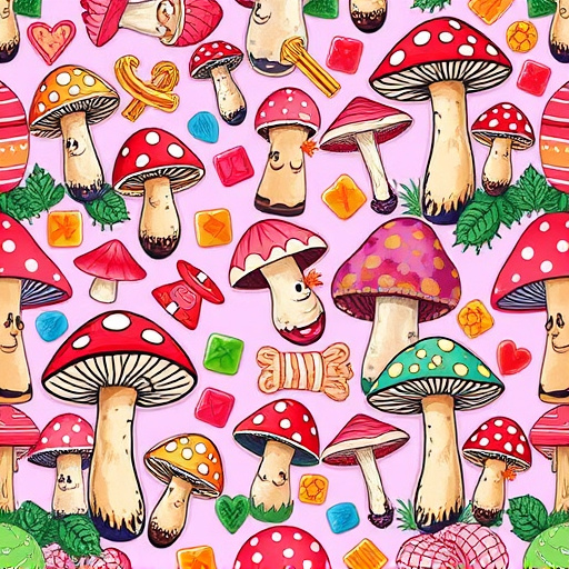 Artistic Magic Mushroom Gummies Patterns