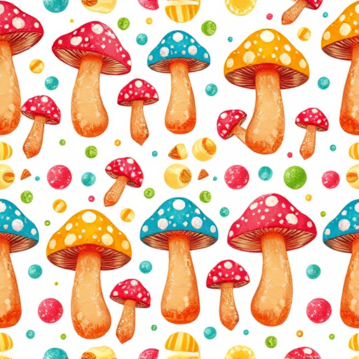 Artistic Magic Mushroom Gummies Patterns