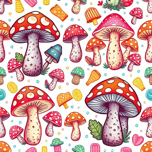 Artistic Magic Mushroom Gummies Patterns