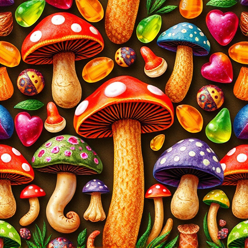 Artistic Magic Mushroom Gummies Patterns
