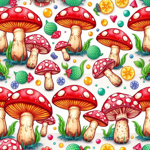 Artistic Magic Mushroom Gummies Patterns