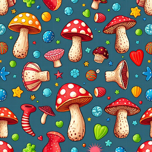 Artistic Magic Mushroom Gummies Patterns