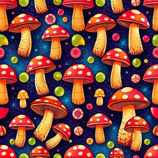 Artistic Magic Mushroom Gummies Patterns