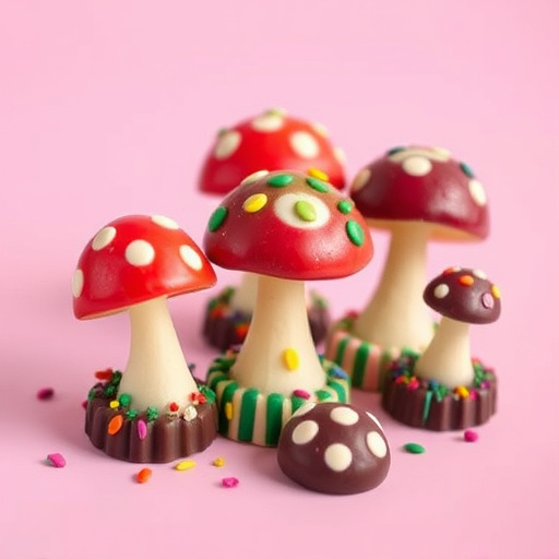 Colorful Magic Mushroom Chocolates
