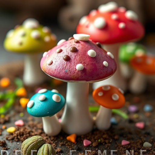 Colorful Magic Mushroom Chocolates