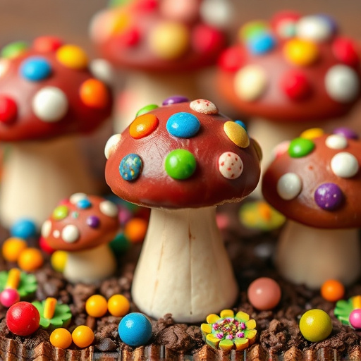 Colorful Magic Mushroom Chocolates
