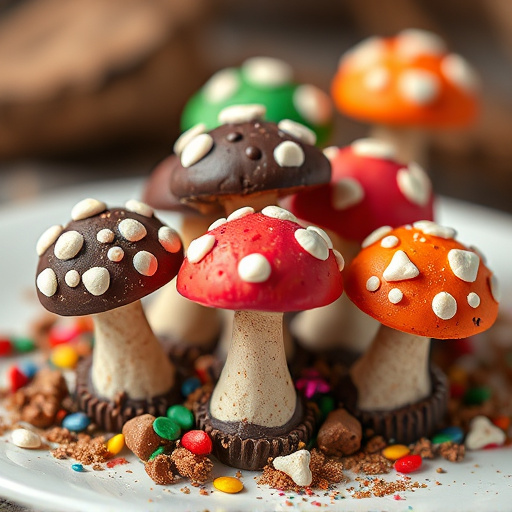 Colorful Magic Mushroom Chocolates