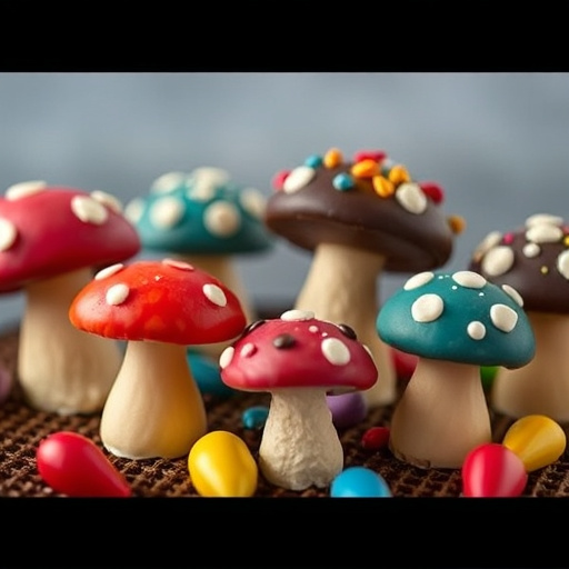 Colorful Magic Mushroom Chocolates
