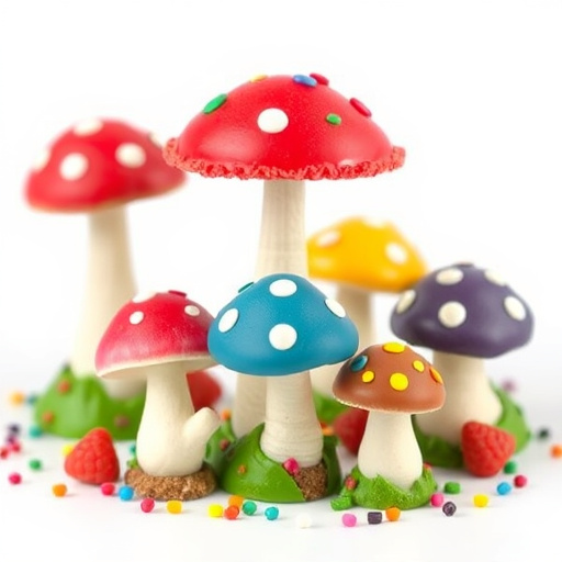Colorful Magic Mushroom Chocolates