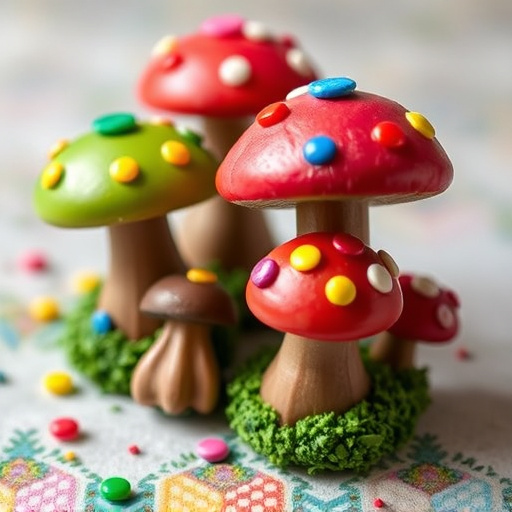 Colorful Magic Mushroom Chocolates