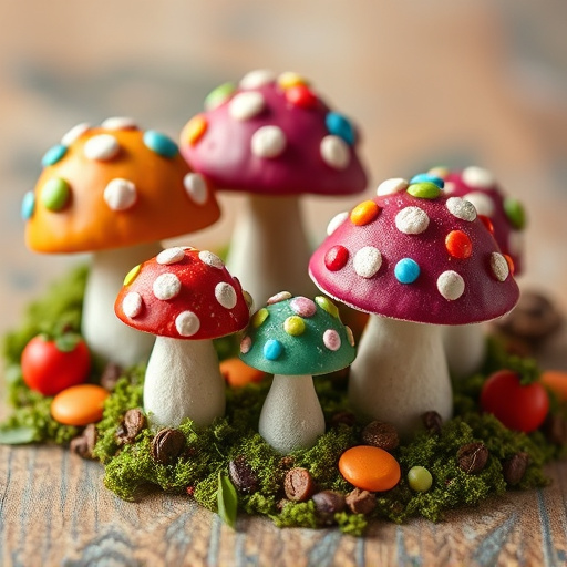 Colorful Magic Mushroom Chocolates