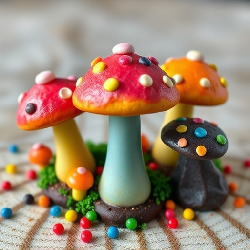 Colorful Magic Mushroom Chocolates