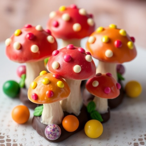 Colorful Magic Mushroom Chocolates
