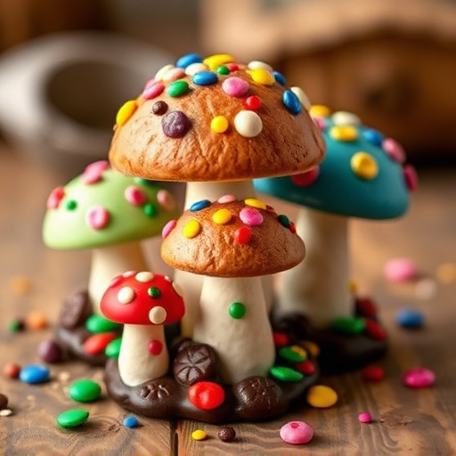 Colorful Magic Mushroom Chocolates