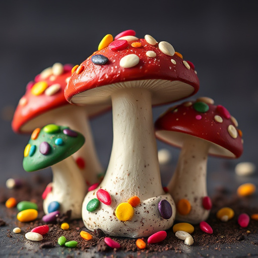 Colorful Magic Mushroom Chocolates