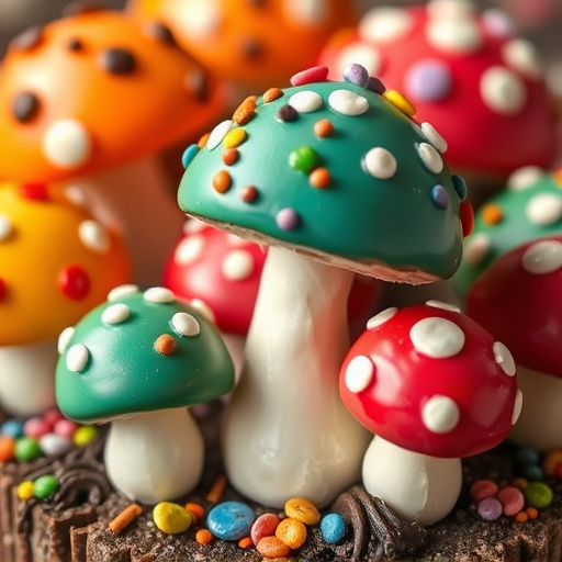 Colorful Magic Mushroom Chocolates